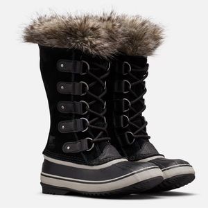 Sorel Joan of Artic Waterproof Fur Trim Leather Winter Tall Lace-Up Boots